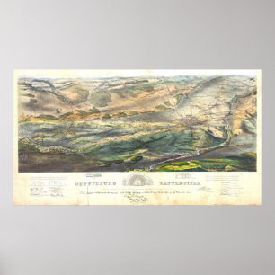 Gettysburg-Schlachtfeld 1863 Poster