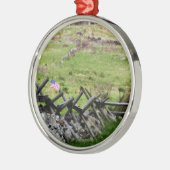 Gettysburg-Schlachtfeld Silbernes Ornament (Links)