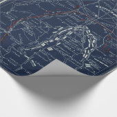 Gettysburg-Schlachtfeld-zivile Kriegs-Karte (1863) Geschenkpapier (Ecke)