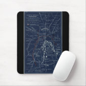 Gettysburg-Schlachtfeld-zivile Kriegs-Karte (1863) Mousepad (Mit Mouse)