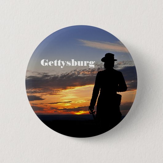 Gettysburg-Sonnenuntergang-Knopf Button (Vorderseite)