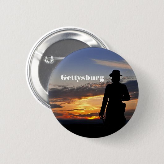 Gettysburg-Sonnenuntergang-Knopf Button (Vorne & Hinten)