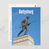 Gettysburg Statue I Postcard Postkarte (Vorne/Hinten)