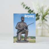 Gettysburg Statue II Postkarte (Stehend Vorderseite)