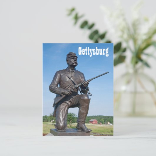 Gettysburg Statue II Postkarte (Stehend Vorderseite)