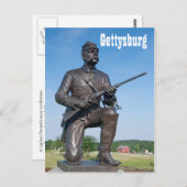 Gettysburg Statue II Postkarte (Vorne/Hinten)