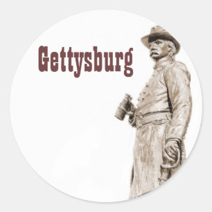 Gettysburg Statue III Sepia Sketch Sticker