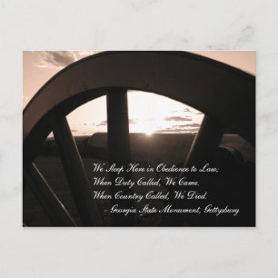 Gettysburg Sunset Postcard Postkarte