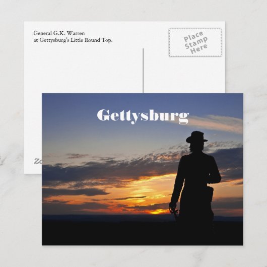 Gettysburg Sunset Postcard Postkarte (Vorne/Hinten)