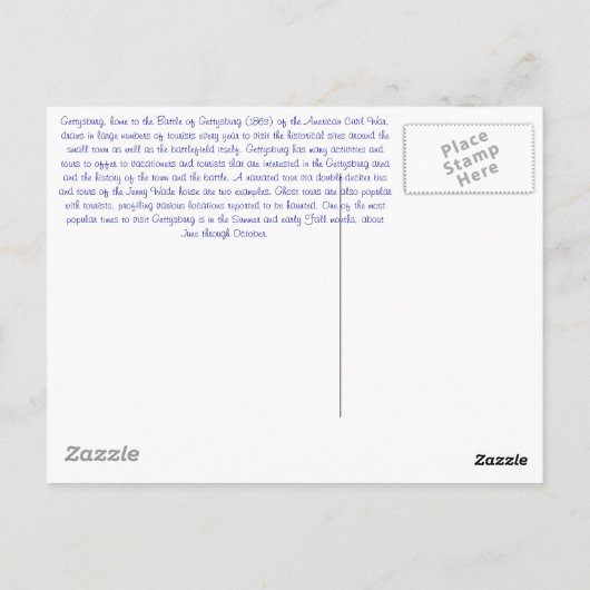 Gettysburg Sunset Postkarte (Rückseite)