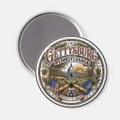 Gettysburg USA Magnet (Vorderseite/Rückseite)