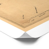 Gettysburger Eisenbahnkarte 1839 Poster (Ecke)