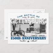 Gettysburger Schlacht 150 Jahrestag Postkarte (Vorne/Hinten)