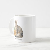 Getüpfelte Katzenmonogramm Kaffeetasse (Vorderseite Links)