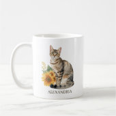 Getüpfelte Katzenmonogramm Kaffeetasse (Links)