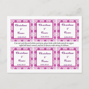 Gevor Tags Magenta Lila Formal Blume Star Patte Postkarte