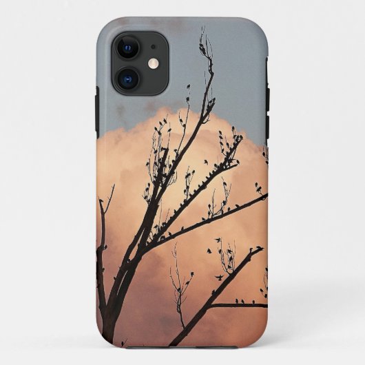 Gewächse voller schwarzer Vögel Case-Mate iPhone Hülle (Rückseite)