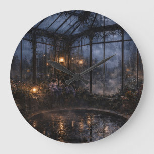 Gewächshaus-Atrium-Gotischer-Garten-Wanduhr Große Wanduhr
