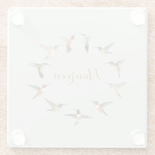 Gewächshaus Glasuntersetzer (Rückseite)