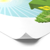 Gewächshaus mit Solarenergiplakat Poster (Ecke)