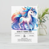 Gewächshaus zum Geburtstag von Pferd Einladung (Stehend Vorderseite)