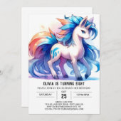 Gewächshaus zum Geburtstag von Pferd Einladung (Vorne/Hinten)