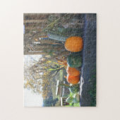 Gewächshäuser und Pumpkins Stand Herbst Puzzle (Vertikal)