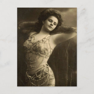 Gewagtes Vintage-Foto Postkarte