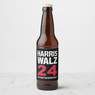 Gewählte Präsidentin Kamala Harris & Tim Walz 2024 Bierflaschenetikett
