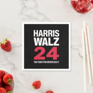 Gewählte Präsidentin Kamala Harris & Tim Walz 2024 Serviette