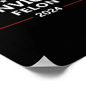 Gewählter Felon 2024 Pro Trump Unterstützer Ca Poster (Ecke)