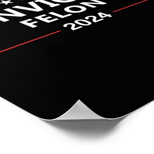 Gewählter Felon 2024 Pro Trump Unterstützer Ca Poster (Ecke)
