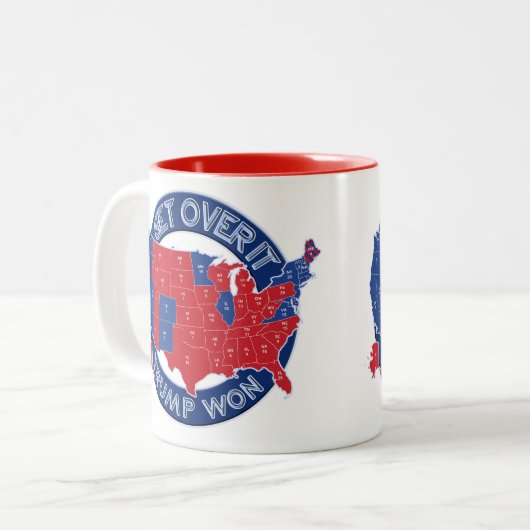 Gewählter Präsident Trumpf gewann rote weiße blaue Zweifarbige Tasse (Vorderseite Links)