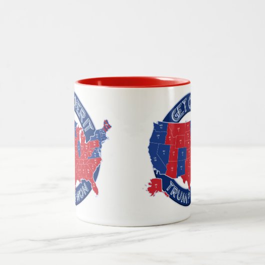 Gewählter Präsident Trumpf gewann rote weiße blaue Zweifarbige Tasse (Mittel)