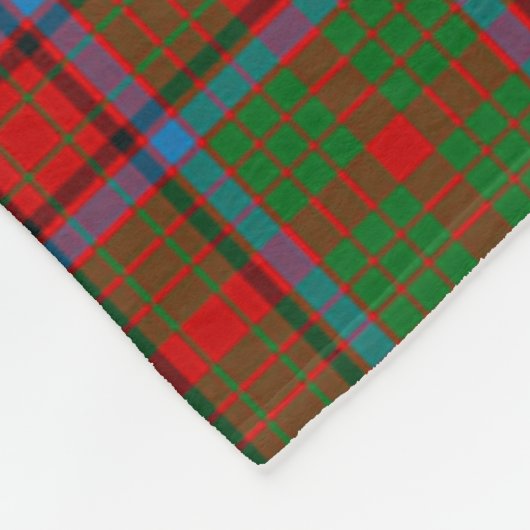 Gewährung von Monymusk Clan Abzeichen Tartan Karie Fleecedecke (Ecke)