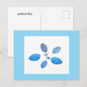 Gewalkte Blaue Postkarte (Vorne/Hinten)