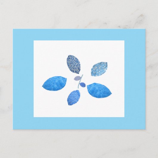 Gewalkte Blaue Postkarte (Vorderseite)
