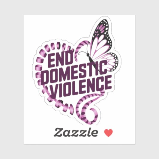 Gewalt beenden aufkleber (Blatt)