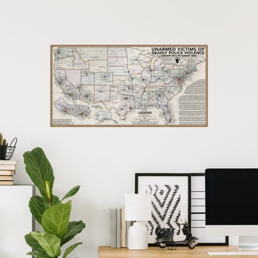 Gewalt der Polizei Poster (Heimbüro)