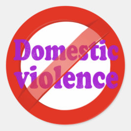 Gewalt im Inland: Das Schweigen brechen Runder Aufkleber