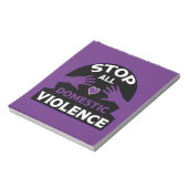 Gewalt im Inland stoppen Notizblock (Rotiert)