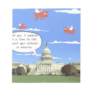 Gewalt im Kongress und in der Schusswaffe Notizblock