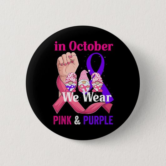 Gewalt im Krebs Bewusstsein für das Bewusstsein de Button (Vorderseite)