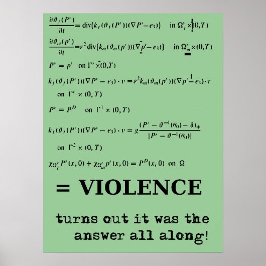 Gewalt ist die Antwort auf das lautstarke Plakatze Poster (Vorne)