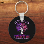 Gewalt und Brustkrebs Schlüsselanhänger (Vorderseite)