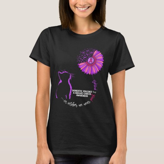 Gewalt und Brustkrebs T-Shirt (Vorderseite)
