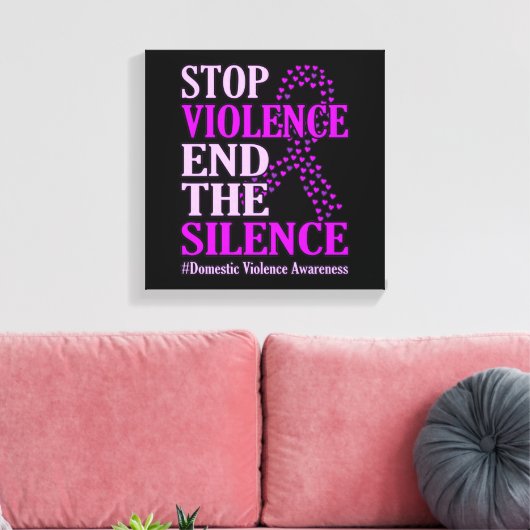 Gewalt unterbinden Unterstützung der Gewalt im Inl Leinwanddruck (Insitu (Wohnzimmer))