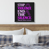 Gewalt unterbinden Unterstützung der Gewalt im Inl Leinwanddruck (Insitu (Schlafzimmer))