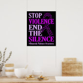 Gewalt unterbinden Unterstützung der Gewalt im Inl Poster (Küche)