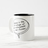 Gewalt Zweifarbige Tasse (Vorderseite Links)